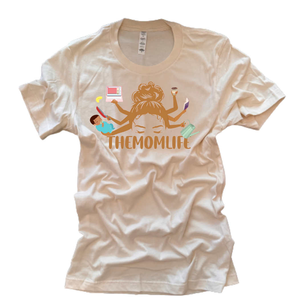 "THEMOMLIFE" Logo T-Shirt (Nude)