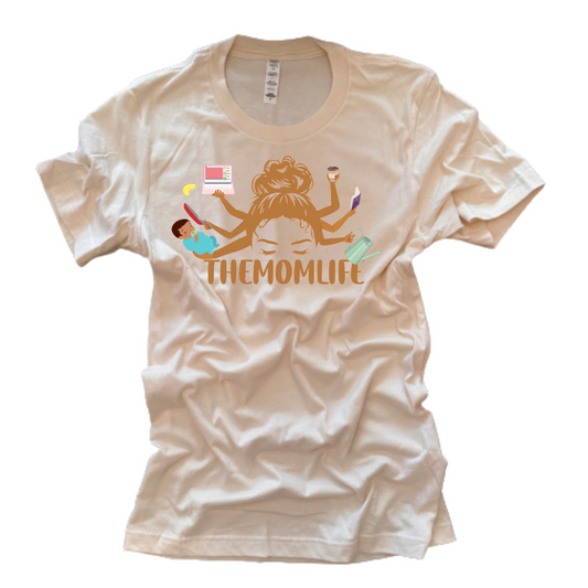 "THEMOMLIFE" Logo T-Shirt (Nude)