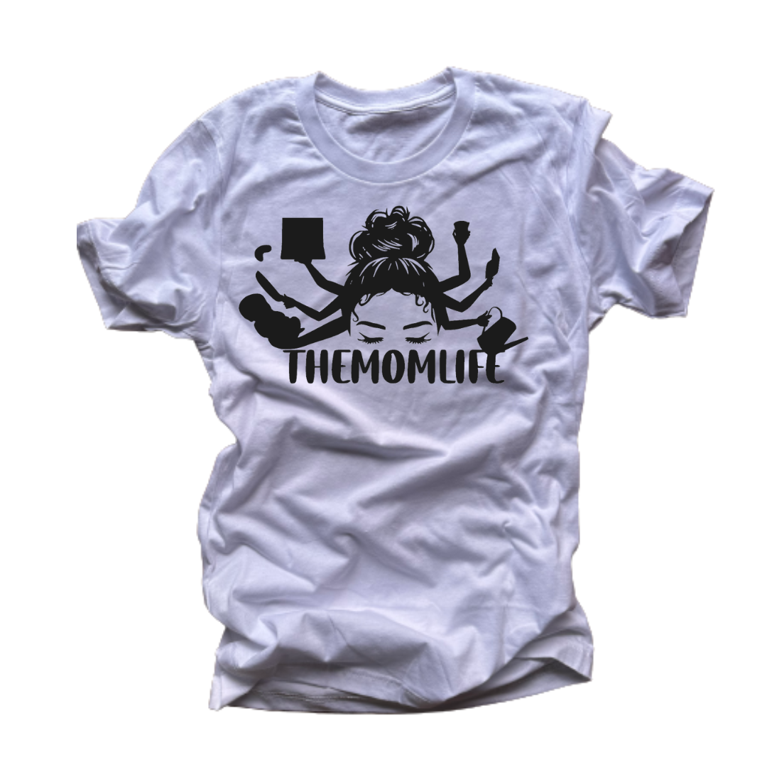 "THEMOMLIFE" Logo T-Shirt (White/Black)