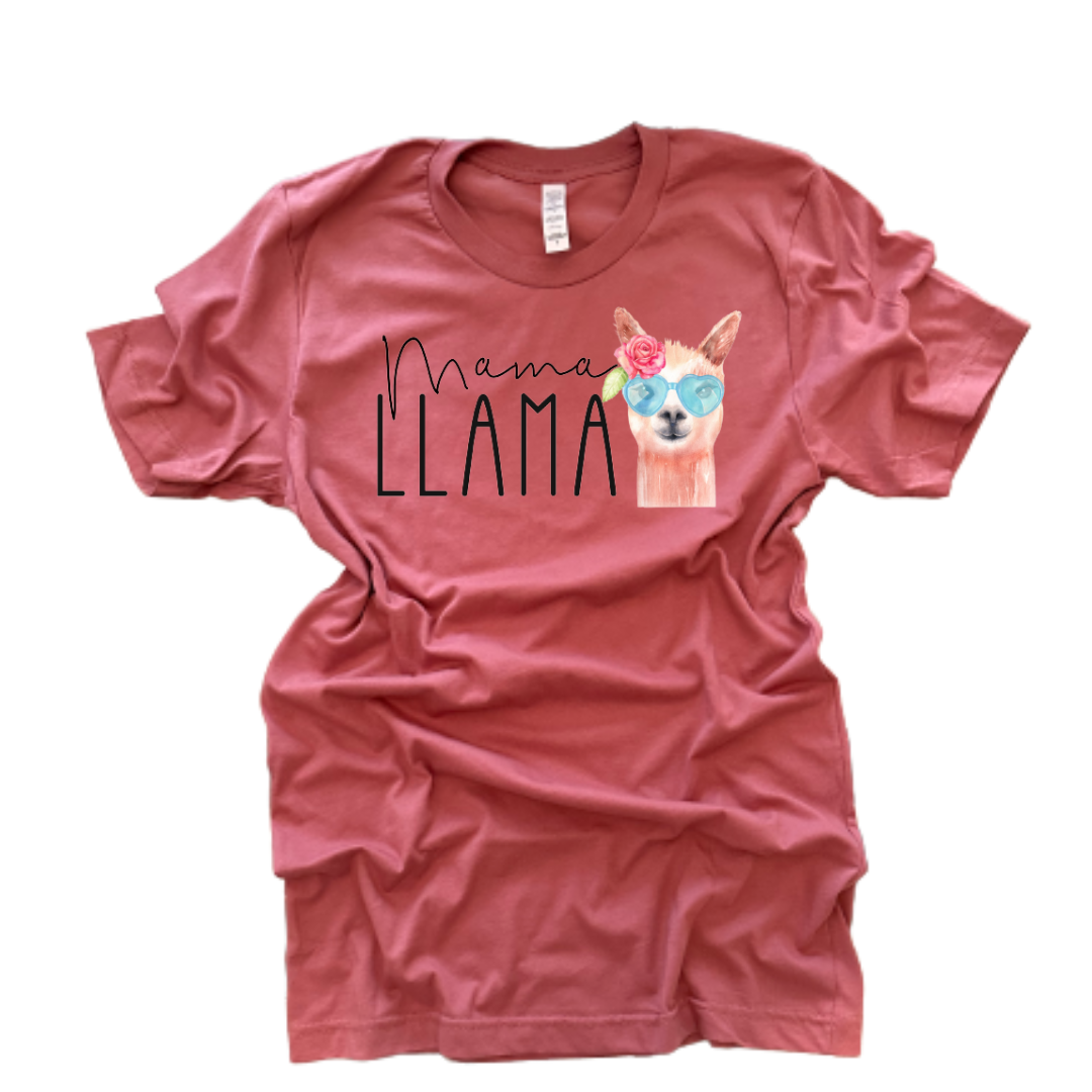 Mama Llama - T-Shirt (Mauve)