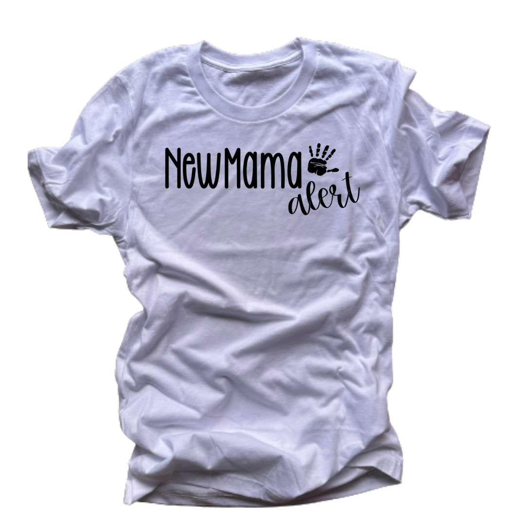 "NewMama Alert" T-Shirt (White)