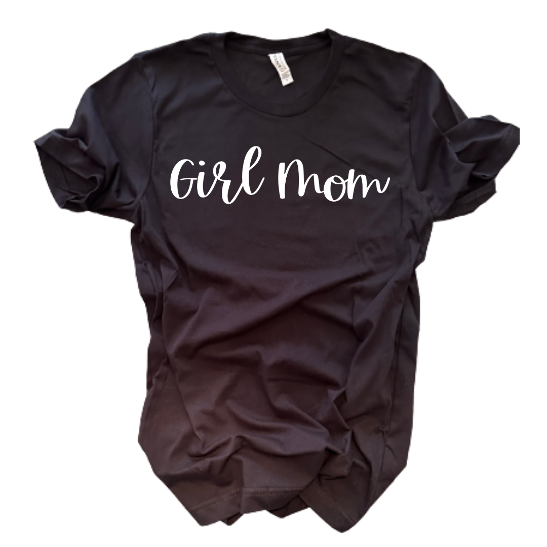 "Girl Mom" T-Shirt (Black)