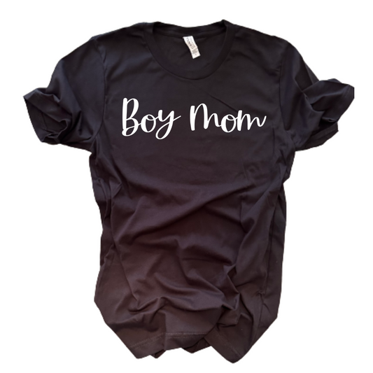 "Boy Mom" T-Shirt (Black)